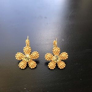 Kate Spade Gold Flower Drop Earrings